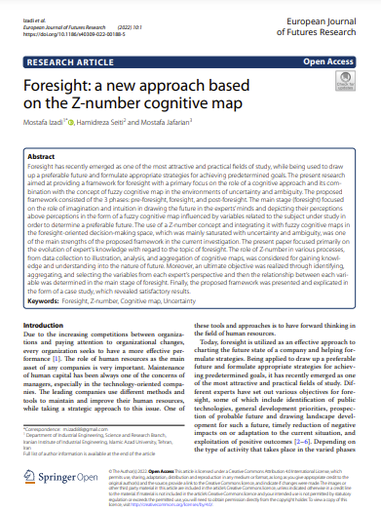 Foresight: a new approach based on the Z-number cognitive map