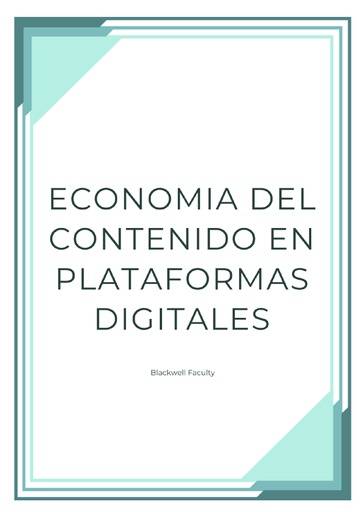 ECONOMIA DEL CONTENIDO EN PLATAFORMAS DIGITALES