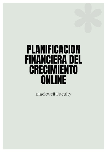 PLANIFICACION FINANCIERA DEL CRECIMIENTO ONLINE
