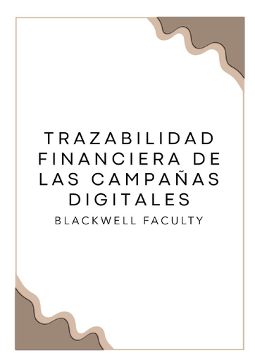 TRAZABILIDAD FINANCIERA DE LAS CAMPAÑAS DIGITALES