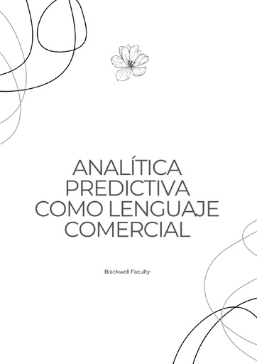 ANALÍTICA PREDICTIVA COMO LENGUAJE COMERCIAL