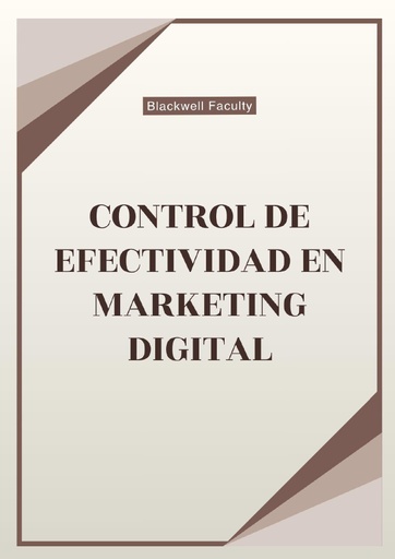 CONTROL DE EFECTIVIDAD EN MARKETING DIGITAL