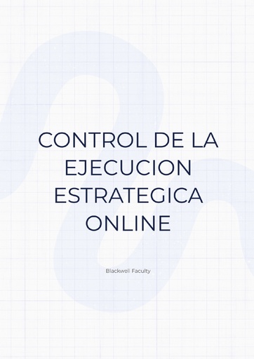 CONTROL DE LA EJECUCION ESTRATEGICA ONLINE