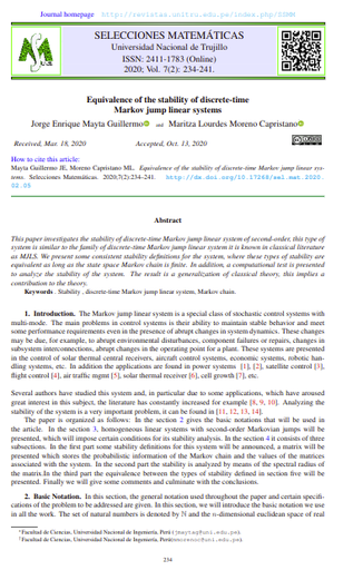 Equivalence of the stability of discrete-time Markov jump linear systems