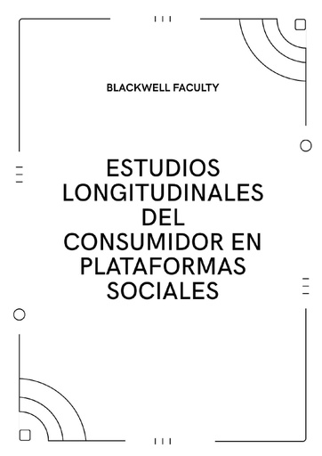 ESTUDIOS LONGITUDINALES DEL CONSUMIDOR EN PLATAFORMAS SOCIALES