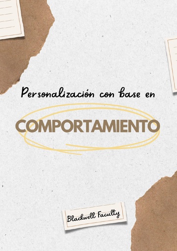 PERSONALIZACIÓN CON BASE EN COMPORTAMIENTO
