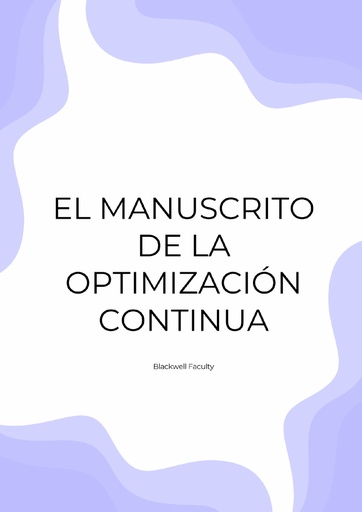 EL MANUSCRITO DE LA OPTIMIZACIÓN CONTINUA