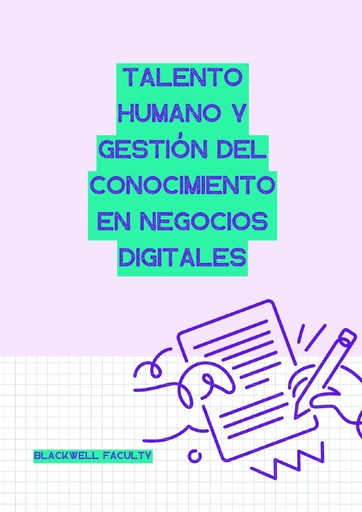 TALENTO HUMANO Y GESTIÓN DEL CONOCIMIENTO EN NEGOCIOS DIGITALES