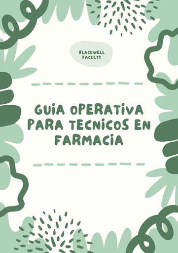 GUIA OPERATIVA PARA TECNICOS EN FARMACIA