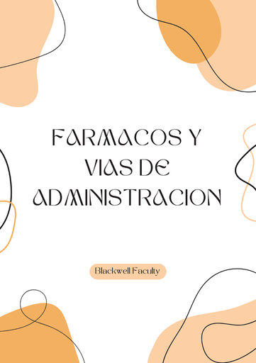 FARMACOS Y VIAS DE ADMINISTRACION