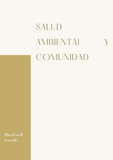 SALUD AMBIENTAL Y COMUNIDAD