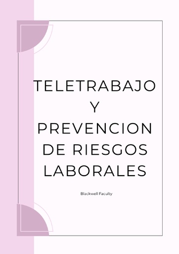 TELETRABAJO Y PREVENCION DE RIESGOS LABORALES