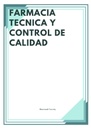 FARMACIA TECNICA Y CONTROL DE CALIDAD