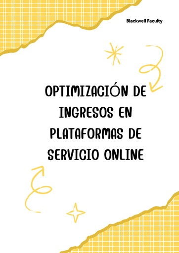 OPTIMIZACIÓN DE INGRESOS EN PLATAFORMAS DE SERVICIO ONLINE