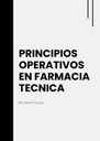 PRINCIPIOS OPERATIVOS EN FARMACIA TECNICA