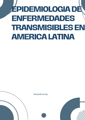 EPIDEMIOLOGIA DE ENFERMEDADES TRANSMISIBLES EN AMERICA LATINA