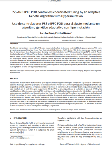 PSS AND IPFC POD controllers coordinated tuning by an Adaptive Genetic Algorithm with Hyper-mutation