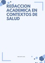 REDACCION ACADEMICA EN CONTEXTOS DE SALUD