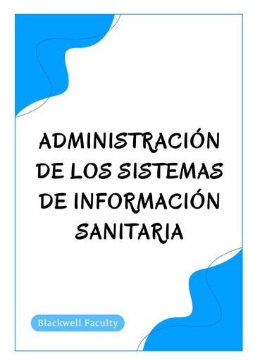 ADMINISTRACIÓN DE LOS SISTEMAS DE INFORMACIÓN SANITARIA
