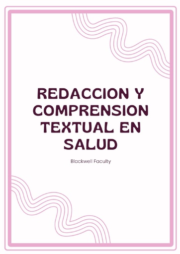 REDACCION Y COMPRENSION TEXTUAL EN SALUD