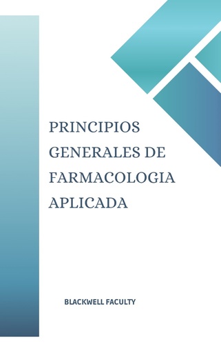 PRINCIPIOS GENERALES DE FARMACOLOGIA APLICADA