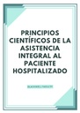 PRINCIPIOS CIENTÍFICOS DE LA ASISTENCIA INTEGRAL AL PACIENTE HOSPITALIZADO