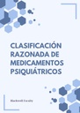 CLASIFICACIÓN RAZONADA DE MEDICAMENTOS PSIQUIÁTRICOS