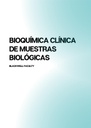BIOQUÍMICA CLÍNICA DE MUESTRAS BIOLÓGICAS