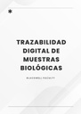 TRAZABILIDAD DIGITAL DE MUESTRAS BIOLÓGICAS