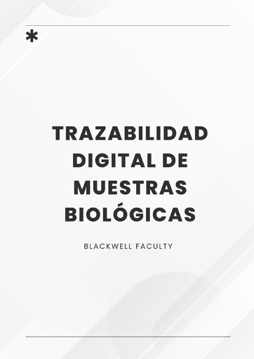 TRAZABILIDAD DIGITAL DE MUESTRAS BIOLÓGICAS