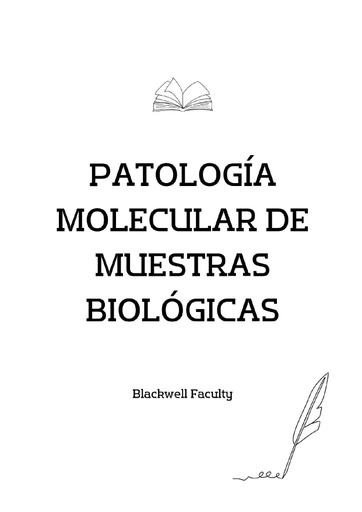 PATOLOGÍA MOLECULAR DE MUESTRAS BIOLÓGICAS