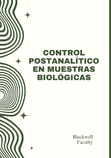 CONTROL POSTANALÍTICO EN MUESTRAS BIOLÓGICAS