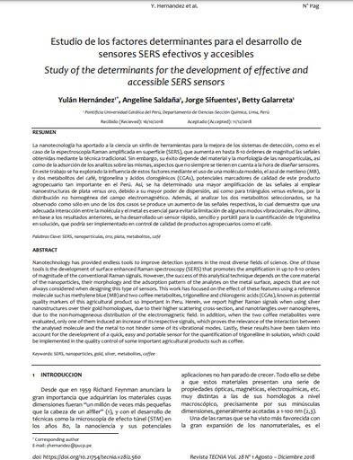 Estudio de los factores determinantes para el desarrollo de sensores SERS efectivos y económicos