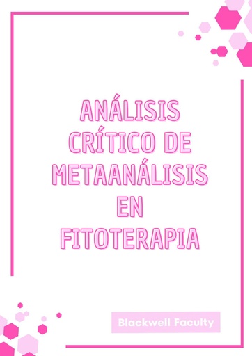 ANÁLISIS CRÍTICO DE METAANÁLISIS EN FITOTERAPIA