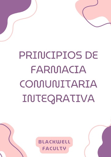 PRINCIPIOS DE FARMACIA COMUNITARIA INTEGRATIVA