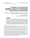 Percepción de una Formación Académica enfocada a la Investigación Científica constante