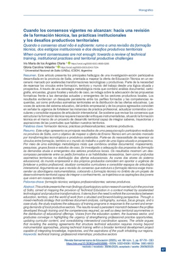 Cuando los consensos vigentes no alcanzan: hacia una revisión de la formación técnica, las prácticas institucionales y los desafíos productivos territoriales