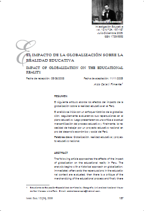 El impacto de la globalización sobre la realidad educativa