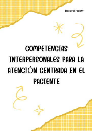 COMPETENCIAS INTERPERSONALES PARA LA ATENCIÓN CENTRADA EN EL PACIENTE
