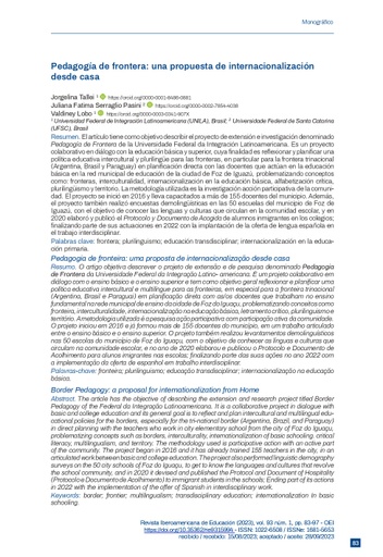 Pedagogía de frontera: una propuesta de internacionalización desde casa