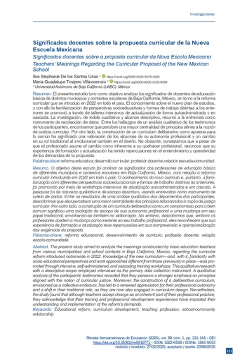 Significados docentes sobre la propuesta curricular de la Nueva Escuela Mexicana