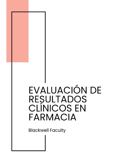 EVALUACIÓN DE RESULTADOS CLÍNICOS EN FARMACIA