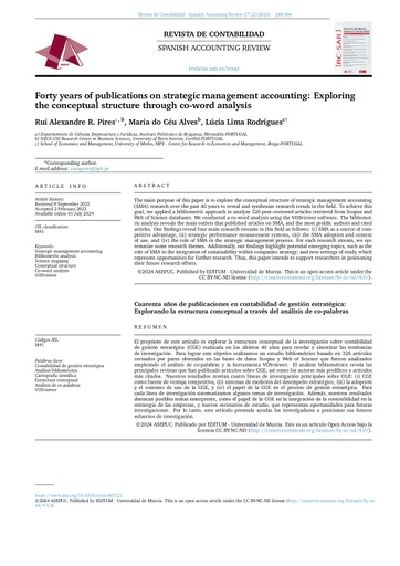 Cuarenta años de publicaciones en contabilidad de gestión estratégica: Explorando la estructura conceptual a través del análisis de co-palabras