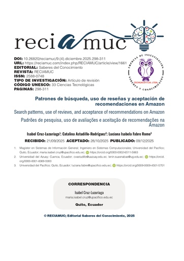 Patrones de búsqueda, uso de reseñas y aceptación de recomendaciones en Amazon