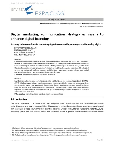 Estrategia de comunicación marketing digital como medio para mejorar el branding digital