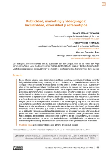 Publicidad, marketing y videojuegos: inclusividad, diversidad y estereotipos