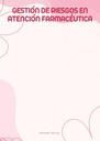 GESTIÓN DE RIESGOS EN ATENCIÓN FARMACÉUTICA