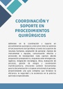 COORDINACIÓN Y SOPORTE EN PROCEDIMIENTOS QUIRÚRGICOS