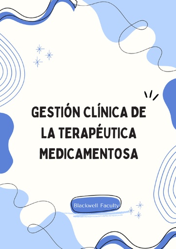 GESTIÓN CLÍNICA DE LA TERAPÉUTICA MEDICAMENTOSA