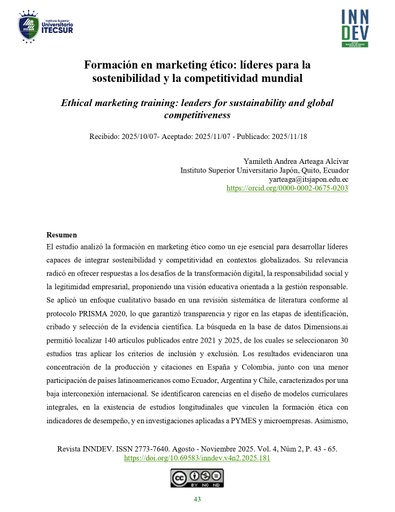 Formación en marketing ético: líderes para la sostenibilidad y la competitividad mundial
